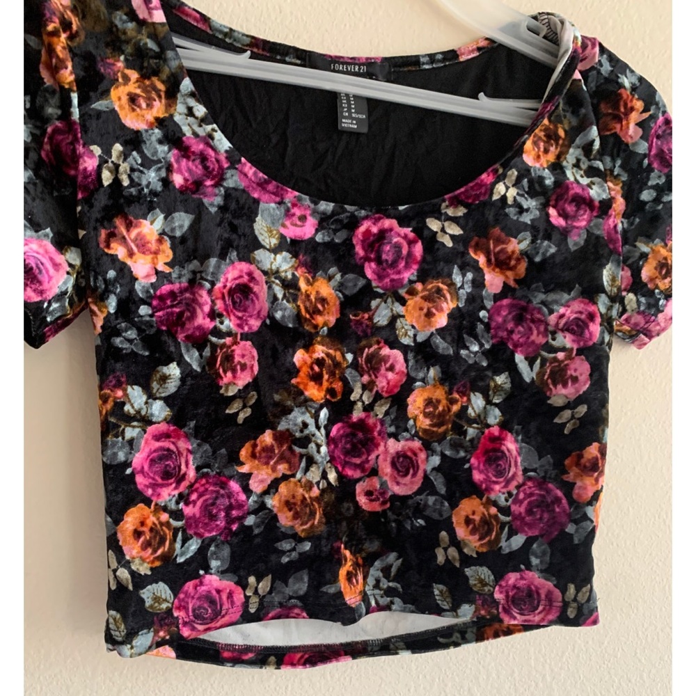 Vibrant Velvet Crop Top